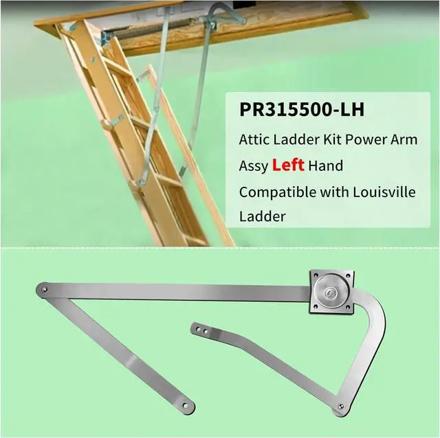 Alt view image 2 of 6 - PR315500-LH Attic Ladder Kit Power Arm Assy Left Hand Compatible with Louisville Ladder
