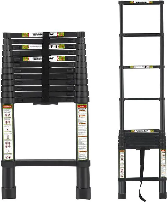 Main image of RIKADE Telescoping Ladder 16.5FT & Attic Ladder, Heavy Duty Aluminum with Non-Slip Feet, 330lb Capacity for RV, Attic, Roof & Multi-Surface Use