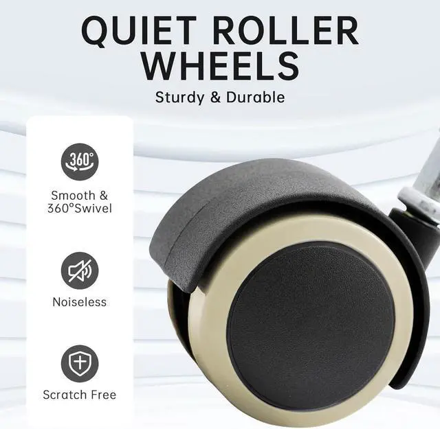 Alt view image 5 of 7 - Rolling Stool with Wheels, PU Leather Office Chair with Foot Rest, Adjustable Height 360 Degree Rotation Swivel Stool for Tattoo Massage Salon Spa Teach Medical Facial Office Home Work Kitchen, Black