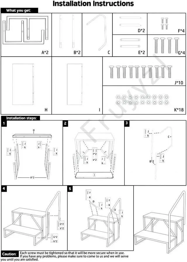 Alt view image 7 of 7 - Step Ladder, Step Stool with Handle, Heavy Duty Pool Ladder Above Ground 660Lbs, Camper Steps Outdoor Steps RV Stairs for Reaching High, Portable Home Stairs for Travel Trailer (2 Step, Single Handle)