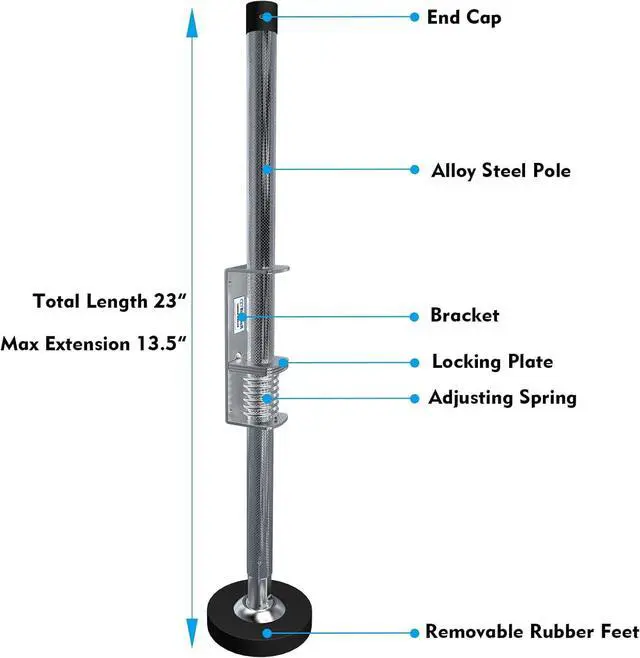 Alt view image 2 of 7 - Ladder Leveler Pair,Ladder Accessories Tools Working on stairs, Adjustable Ladder Leveler Stabilizer for Stable Platform and Ground Level for All Surfaces-Extented Version23"