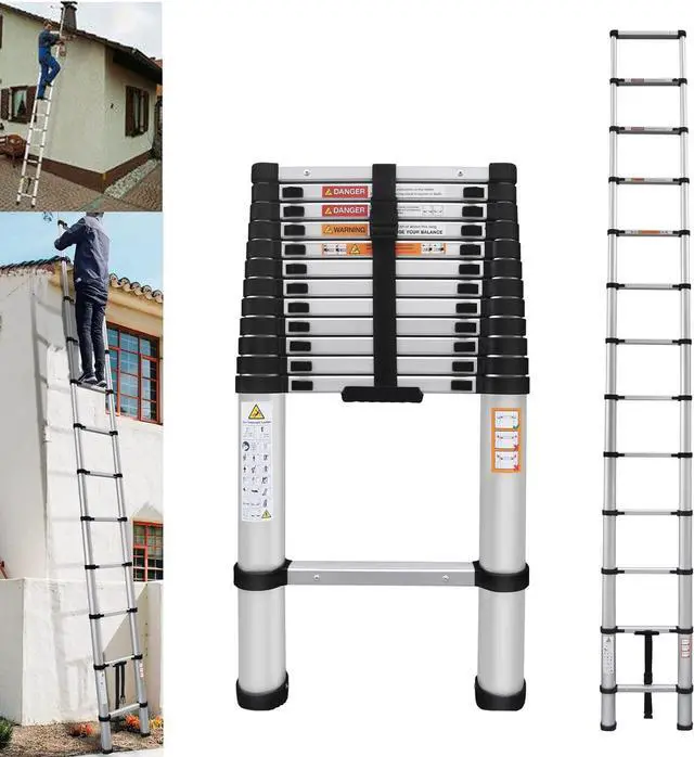 Main image of Telescoping Ladder 16FT Aluminum Telescoping Extension Ladder, Collapsible Ladder Attic Ladder Rv Ladder, Portable Telescopic Ladder for Outdoor Working & Household Use, Folding Ladder 330lb Capacity