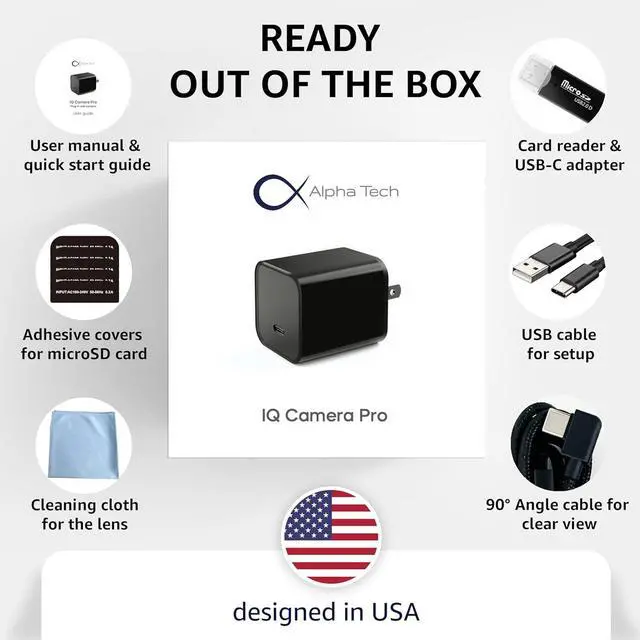 Alt view image 7 of 7 - ALPHA TECH WiFi Smart Camera Charger - Premium HD 1080P - Remote View - 2.4G/5G WiFi - Best Mini Camera for Home, Nanny - Real Time Monitoring - Wide-Angle 160° - iOS Android
