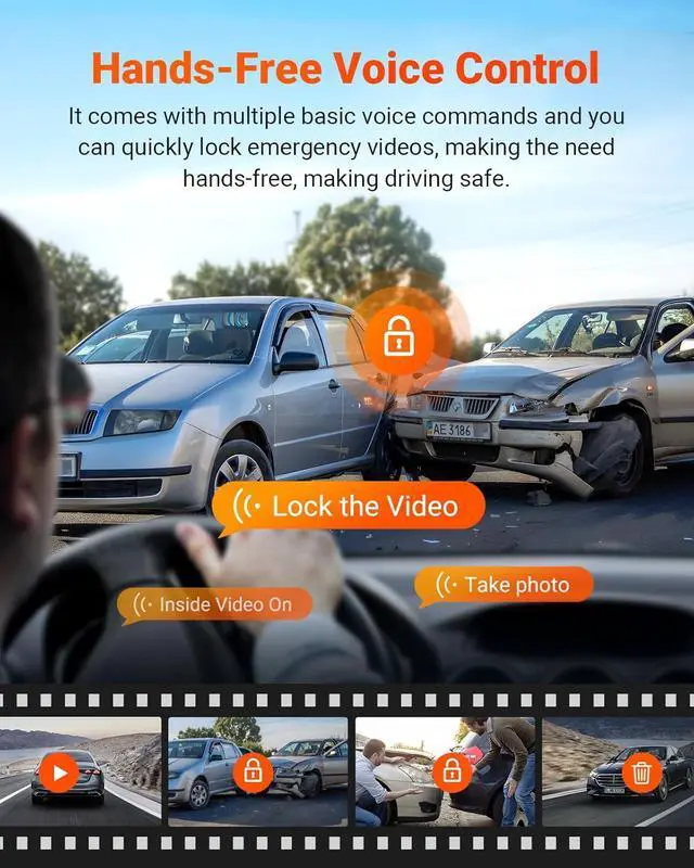 Alt view image 7 of 7 - Vantrue S1 Pro Dual 1440P Dash Cam Front and Rear, Dash Camera w/2.7K, STARVIS 2, HDR Night Vision, 5G WiFi, 60FPS, Optional Remote Live View, GPS, Voice Control,24/7 Parking Mode, Support 512GB Max