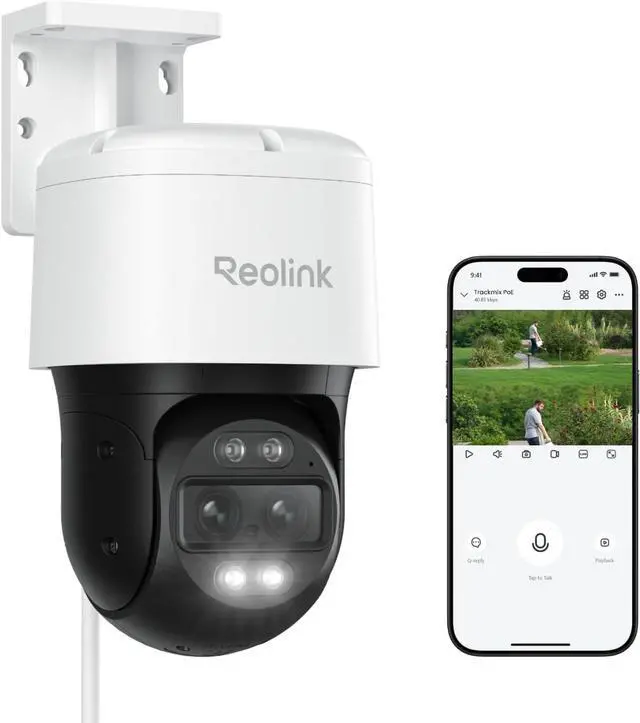 Main image of REOLINK PTZ Security Camera System 4K, IP PoE 360 Camera with Dual-Lens, Auto 6X Hybrid Zoomed Tracking, 355 Pan & 90 Tilt, Outdoor Surveillance, AI Detection, TrackMix PoE