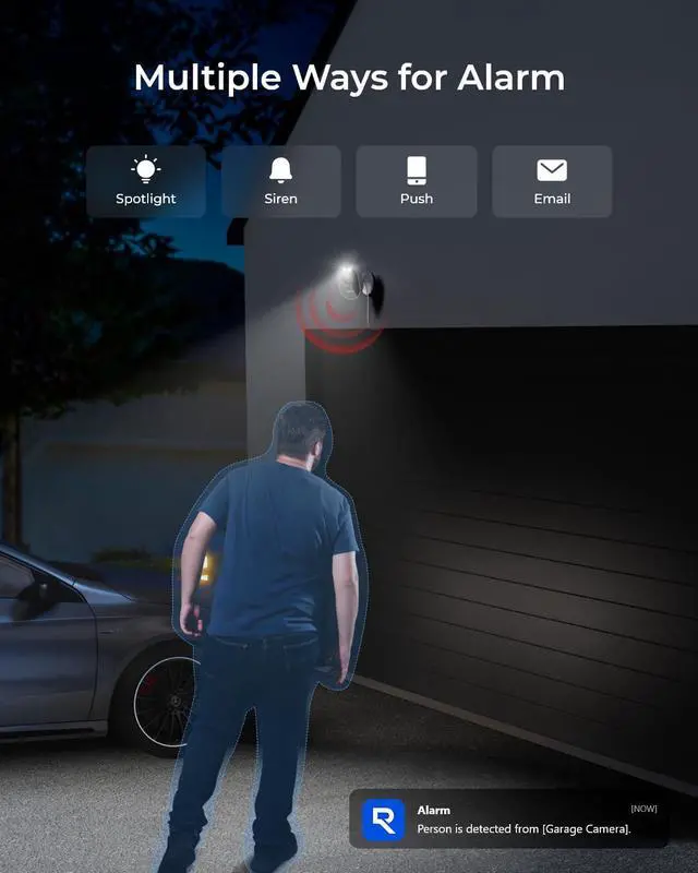 Alt view image 4 of 7 - REOLINK Wireless Outdoor Security Camera Lumus 2K, Upgraded 4MP Spotlight Color Night Vision, 2.4/5GHz Dual-Band WiFi Plug in Camera, Smart Person/Vehicle/Animal Detection, Two-Way Talk, Local Storage
