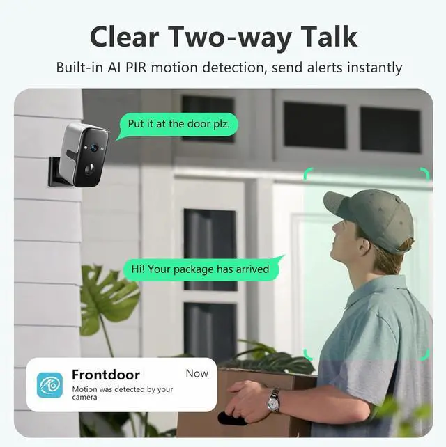 Alt view image 7 of 7 - Security Cameras Wireless Outdoor,5G WiFi Magnetic Pet/Baby Camera,2K Pan Rotating 180° Siren Indoor Home Cameras Battery Powered with Color Night Vision,AI Detection, 2-Way Talk, IP65 (1)