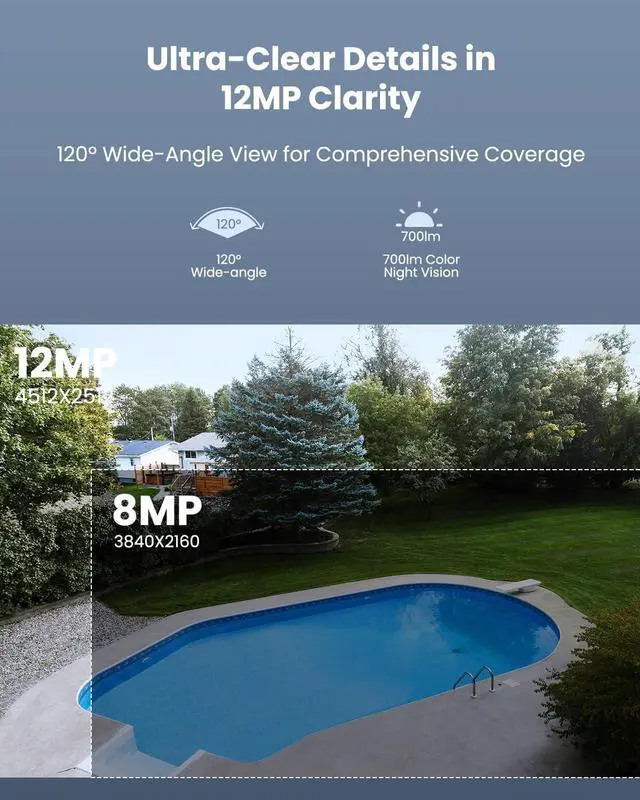 Alt view image 2 of 6 - REOLINK 12MP PoE IP Camera Outdoor, Bullet Surveillance Cameras for Home Security, Smart Human/Vehicle/Pet Detection, 700lm Color Night Vision, Two Way Talk, Up to 256GB microSD Card, RLC-1212A