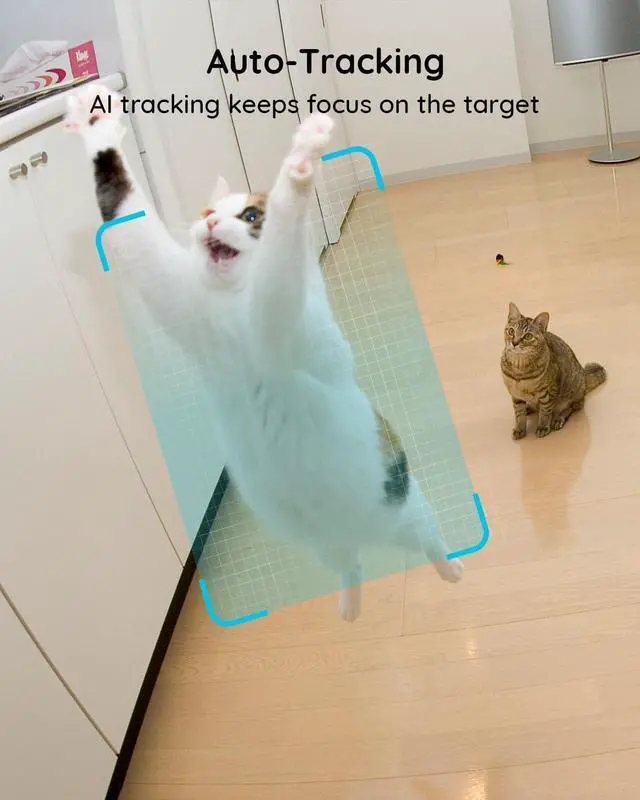 Alt view image 4 of 7 - virtavo XD1 Indoor Security WiFi Camera, Wireless, Dual-Lens 360° PTZ Baby Monitor & Pet Cam, Motion Tracking, 2-Way Audio, Night Vision, Cloud/SD Storage, Phone App, Plug-in Power