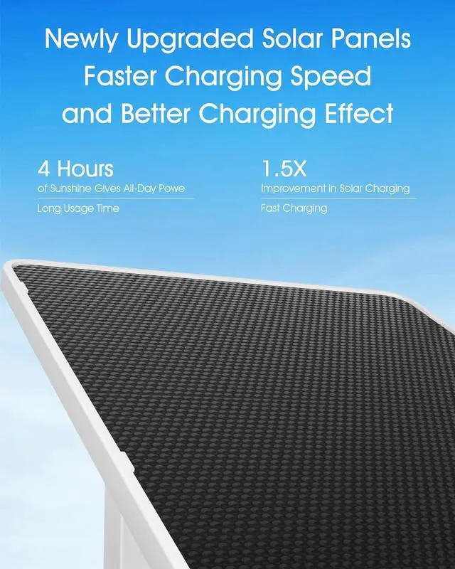 Alt view image 4 of 7 - ANRAN 2K Solar Security Camera Wireless Outdoor, 360° Pan/Tilt Color Night Vision, PIR Human Detection, 2-Way Audio, Weatherproof, Compatible with Alexa, 2.4GHz WiFi Only