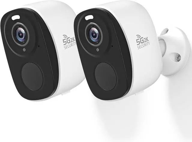 Main image of Rraycom 2Pack Security Cameras Outdoor Wireless,2K 5G/2.4GHz Battery Powered Camera for Home Security, Cloud/SD, No Monthly Fee, AI Motion Detection, Color Night Vision,2-Way Audio, Works w/Alexa