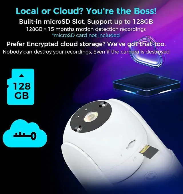Alt view image 3 of 7 - Sovmiku CB2 2k AI Tracking Security Camera for Home,Pet Camera Indoor, Baby Monitor,360° View Pan/Tilt Cam,Two Way Audio,Night Vision,Easy to Setup,Audible Alarm,2.4GHz Wi-Fi, 180 Days Exchange Policy