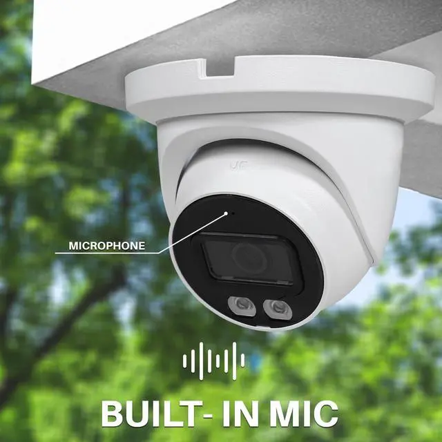 Alt view image 4 of 6 - R-Tech 2MP Smart Dual Light HDCVI Fixed-Focal Eyeball Camera, Full-Color Night Vision, 3D NR, Built-in Mic, 40m IR Distance, IP67 Weatherproof, 3.6mm Lens