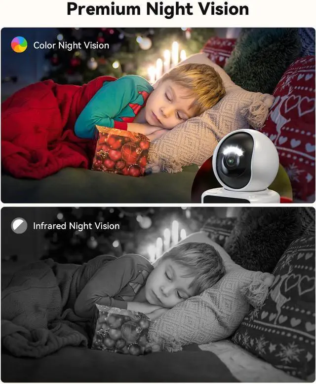 Alt view image 6 of 7 - TMEZON 2pk Two Way Audio Video Pet Dog Camera with Speaker Video Calling Devices for Grandparents Wireless Security Camera Indoor Monitor 1080P with Phone app Motion Detection