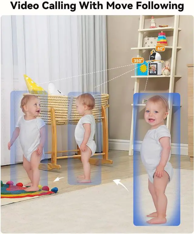 Alt view image 7 of 7 - TMEZON 2pk Two Way Audio Video Pet Dog Camera with Speaker Video Calling Devices for Grandparents Wireless Security Camera Indoor Monitor 1080P with Phone app Motion Detection
