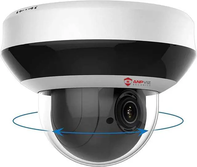 Main image of Anpviz 4MP PoE PTZ IP Camera with 4X Optical Zoom, 2560x1440@30fps, H.265+ Dome Security Camera, Perimeter Protection, Built-in Audio, Alarm, 330° Pan 90° Tilt, Card Slot, Guarding Vision(H Series)