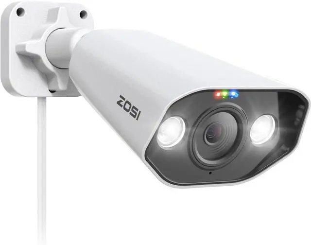 Main image of ZOSI 5MP PoE Add-on Camera, Face Person Vehicle Detection, 2 Way Audio, Starlight Night Vision, Sound&Light Siren, 3K Weatherproof Outdoor Indoor Home Bullet IP Cam, Only Compatible with ZOSI POE NVR