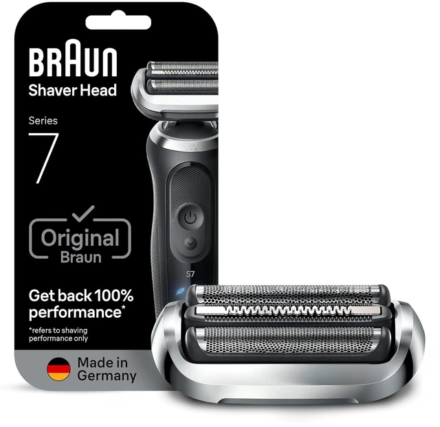 Main image of Braun Series 7 Electric Shaver Replacement Head, Easily Attach Your Shaver Head for a Shave as efficient as Day one, Compatible with New Generation Series 7 Shavers, 74S, Silver