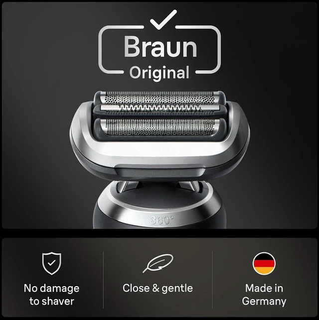 Alt view image 2 of 7 - Braun Series 7 Electric Shaver Replacement Head, Easily Attach Your Shaver Head for a Shave as efficient as Day one, Compatible with New Generation Series 7 Shavers, 74S, Silver