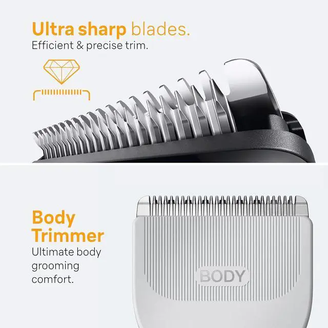Alt view image 4 of 7 - Braun All-in-One Men's Shaving Kit Series 5 5490, 9-in-1 Beard, Face, Nose, Ear Trimmer, Hair Clippers, Body Groomer and Manscaping