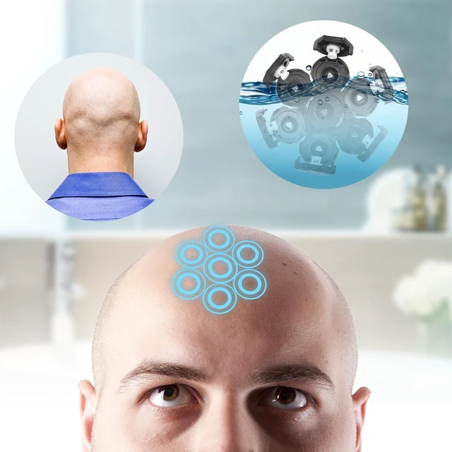 Alt view image 6 of 7 - Wanocean 2 PC 7 Men's Electric Shaver Replacement Heads, Razor Head Shavers for Bald and Face, Shaving Beard Cutter for Men with Brush Accessories
