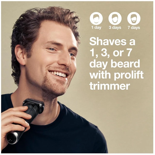 Alt view image 3 of 7 - Braun Series 9 Pro 9460cc Electric Razor, Waterproof Foil Shaver, Wet/Dry Use, ProLift Beard Trimmer, 5-in-1 Cleaning & Charging SmartCare Center
