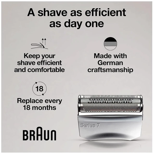 Alt view image 6 of 7 - Braun Series 7 70S Electric Shaver Head Replacement Cassette Silver