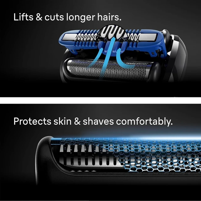 Alt view image 4 of 7 - Braun Series 6 Electric Shaver for Men, Wet & Dry Foil Razor, 4-in-1 SmartCare Clean & Charge Center, Precision Trimmer Attachment, Replacement Shaver Head, Travel Case, Dark Blue 6177ps