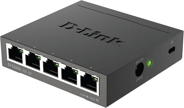 Alt view image 6 of 7 - D-Link 5-Port Gigabit Unmanaged Ethernet Switch for Office, Media or Gaming