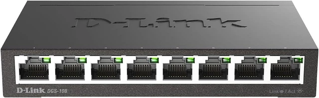 Alt view image 2 of 5 - D-Link 8-Port Gigabit Unmanaged Ethernet Switch for Office, Media or Gaming