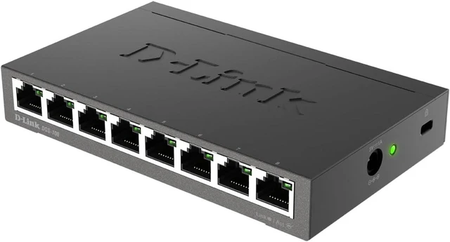 Alt view image 3 of 5 - D-Link 8-Port Gigabit Unmanaged Ethernet Switch for Office, Media or Gaming