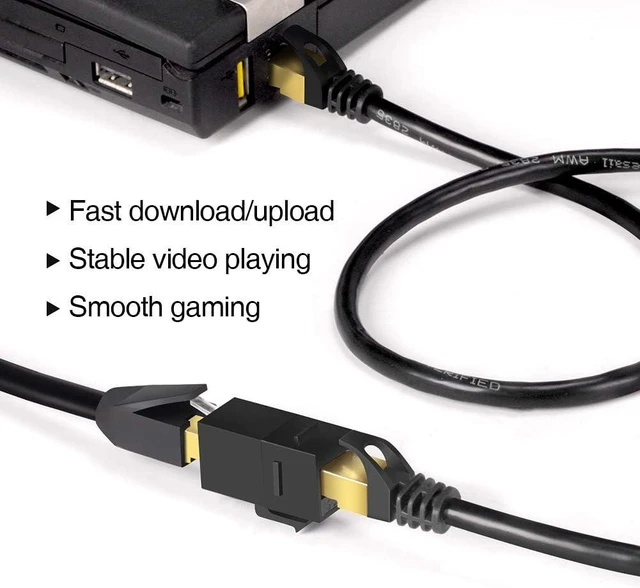Alt view image 2 of 5 - 20 Pack RJ45 Cat6 Keystone Coupler, Black