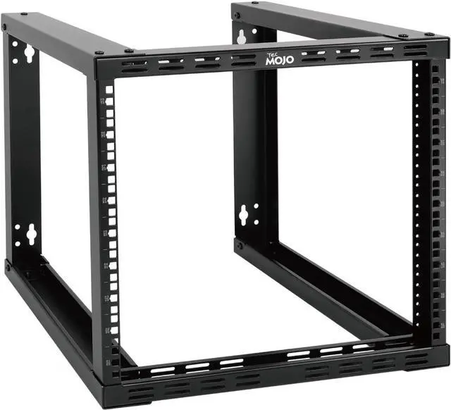 Main image of 9U Wall Mount Rack, Wall Mount Network Rack 15.8in Depth, Open Frame Server Rack for 19in IT/AV/Data/Home Equipment, Black