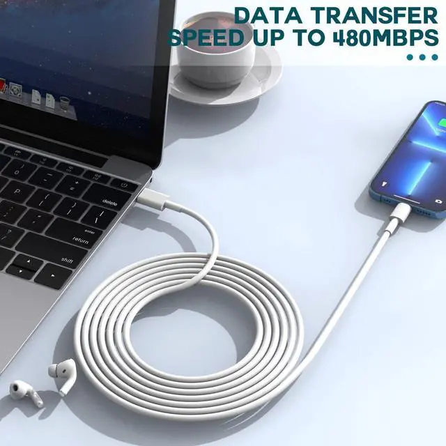 Alt view image 3 of 7 - Fast Charger iPhoneApple MFi Certified 2Pack USB C Wall Charger Fast iPhone Charger 6FT Type-C USB C to Lightning Cables for iPhone 14/13/12/11 Pro Max,Mini,8, iPad/AirPods