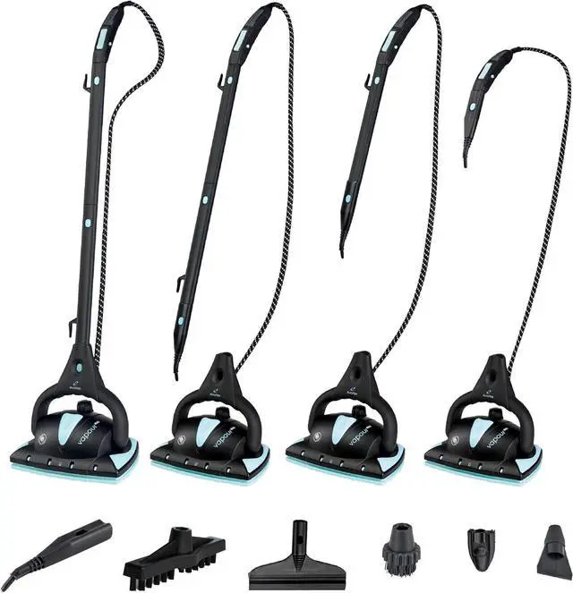 Alt view image 5 of 7 - Euroflex Vapour Pro 20-Piece Steam Mop with Built-In All-in-One Portable Steam Cleaner; Ranked #1 by Good Housekeeping; 295°F & 50 PSI; Kills 99.9% Bacteria & Viruses (H1N1); 5-Year Warranty