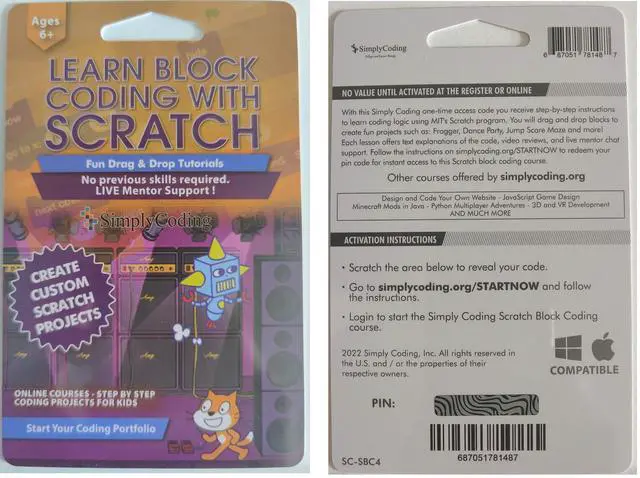 Alt view image 7 of 7 - Scratch Coding for Kids 8-12 Course: Learn to Code - Custom Block Coding Projects and Games - Computer Programming for Beginners - Scratch Coding Curriculum (PC, Mac, Chromebook Compatible)