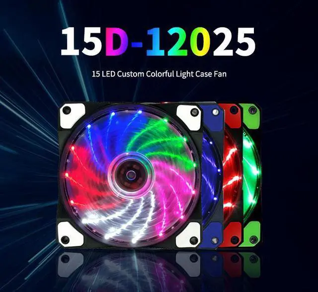 Alt view image 3 of 7 - ARGB Series Case Fans 120mm Quiet Edition High Airflow Adjustable Colorful PC Case CPU Computer Cooling with Coolers, Radiators System (3pcs)