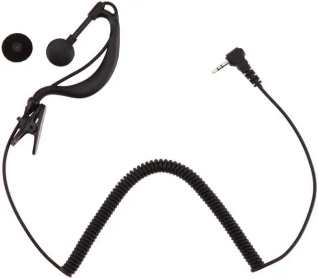 Main image of Black 2.5mm G-Hook Interphone Earpiece Earphone Walkie Talkie Single Ear Headphone 1 Pin Only For Listening for Motorola/ICOM