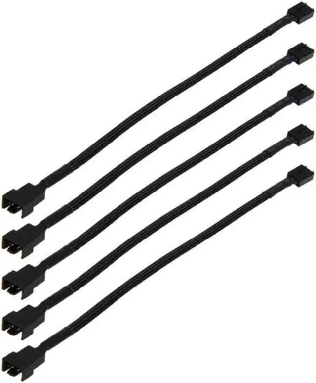 Main image of 12in 5PCS 4 Pin PWM Connector Case Fan Extension Power Cable for Computer CPU for Computer Case Fan 12 Inch