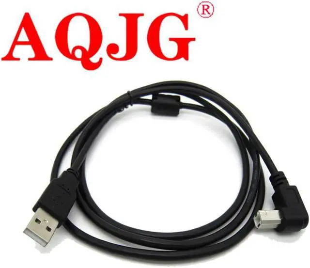 Main image of Right Angle USB 2.0 A Male to USB B Male Type B BM Right Angle Printer scanner 90 degree cable  100cm BM Angled Cable
