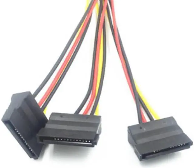 Main image of 4Pin IDE Cable Male 1 To 3 Female Ports Power Cable IDE Power Supply Extension Computer CPU SATA Connector Splitter Cable