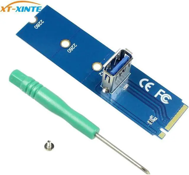 Main image of For NGFF M.2 to PCI-E X16 Slot M2 to USB 3.0 Pcie Riser Card Extension Cable Male To Female Adapter Miner card For BTC Litecoin