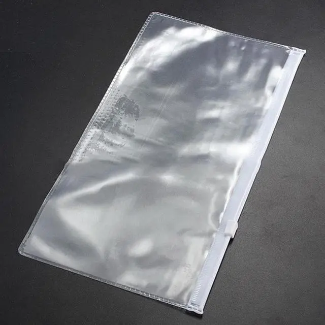 Alt view image 2 of 3 - 2Pcs Clear Portable Waterproof Filing Bag Zip Folder Pencil Pen Case Bag Pouch