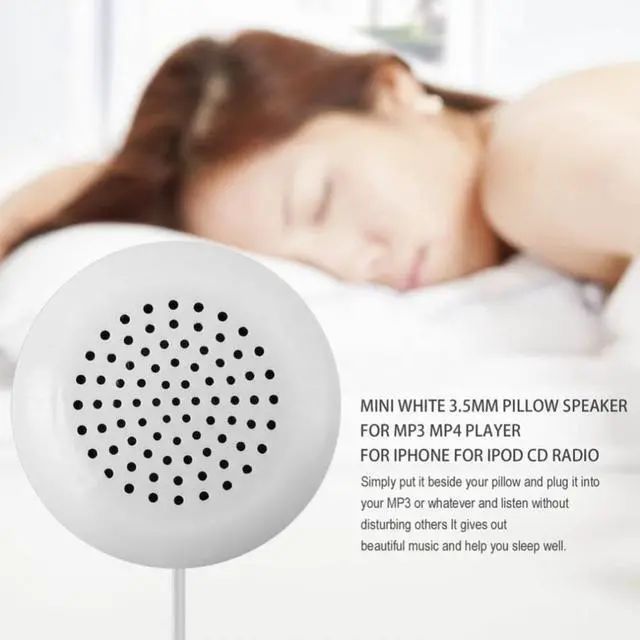 Alt view image 3 of 3 - 3.5mm Plug Mini Portable Stereo Pillow Speaker for MP3 MP4 Player iPod iPhone