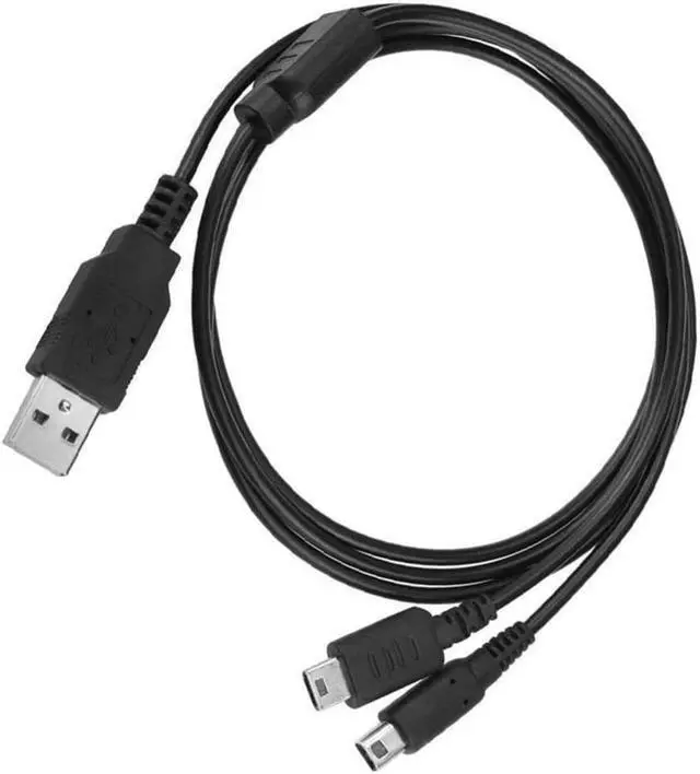 Alt view image 2 of 3 - 2 in 1 USB Charging Cable Charger Data Wire for Nintendo 3DS Lite DSI DSL 3DSXL Game Console Power Line Games Accessories