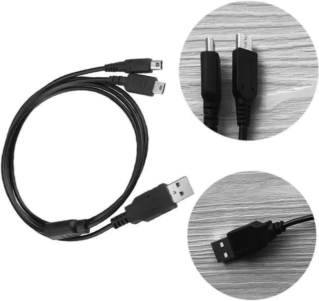 Alt view image 3 of 3 - 2 in 1 USB Charging Cable Charger Data Wire for Nintendo 3DS Lite DSI DSL 3DSXL Game Console Power Line Games Accessories