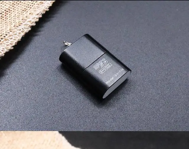 Alt view image 3 of 3 - High speed USB 2.0 Interface Micro TF T-Flash Memory Card Reader Adapter Lightweight Portable Mini Memory Card Reader Black