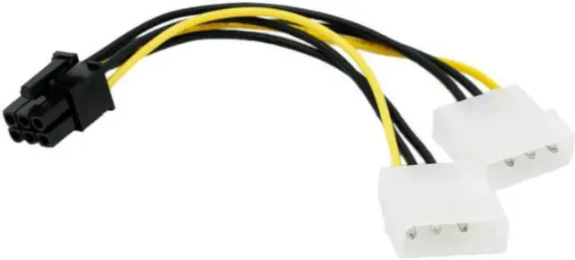 Alt view image 2 of 3 - 18cm 8Pin To Dual 4Pin Video Card Power Cord Y Shape 8 Pin PCI Express To Dual 4 Pin Molex Graphics Card Power Cable
