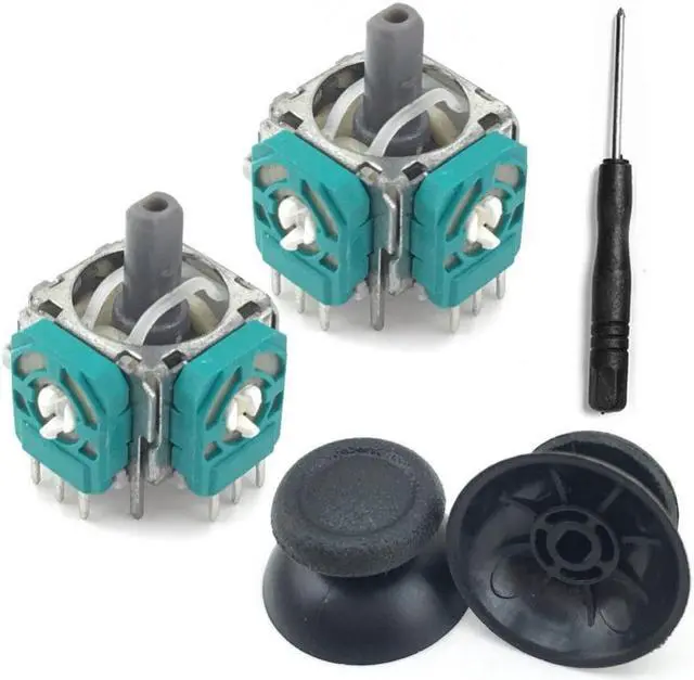 Alt view image 2 of 3 - 2 Pcs Analog Thumb Joystick Repair Parts Dual-Shock Replacement for Sony PlayStation 4 PS4 Pro Slim Controller Game Accessories