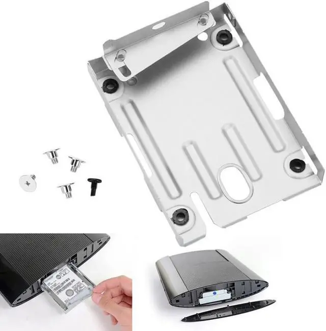 Alt view image 2 of 3 - 1Pcs For PS3 SuperSlim internal Hard Disk Drive HDD Mounting Bracket Caddy + Screws (not include HDD) For Sony CECH-400x Series